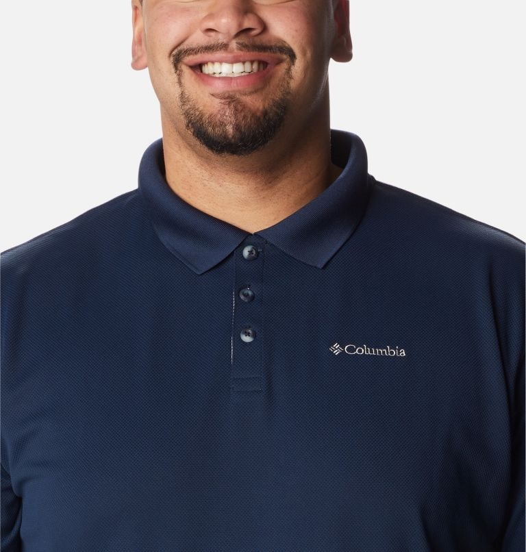 Men's Columbia Utilizer Polo Shirts Navy | Plus Size CA-Y4150